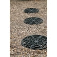thumbnail image 3 of A1 Home Collections Paisley Star Heavy-Duty Round Rubber Garden Stepping Stone Mats, 12"x12", Set of 4, Black, 3 of 7