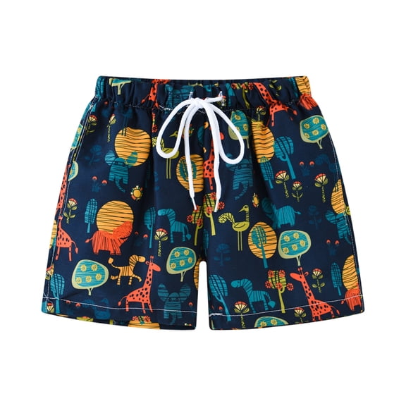 Abcomgle Boys Swim Trunks Size 8 Quick Dry Toddler Beach Shorts Cute Tropical Animals Graphic Boys Bathing Suits Size 10-12 Summer Hawaiian Athletic Swim Trunks Boys