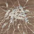 thumbnail image 1 of Ahgly Company Machine Washable Indoor Square Contemporary Sienna Brown Area Rugs, 5' Square, 1 of 7