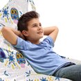 thumbnail image 1 of Cinco de Mayo Lounger Chair Bag, Cultural Sugar Skulls Bones and Flowers Pattern, High Capacity Storage with Handle Container, Lounger Size, Azure Blue Multicolor, by Ambesonne, 1 of 5