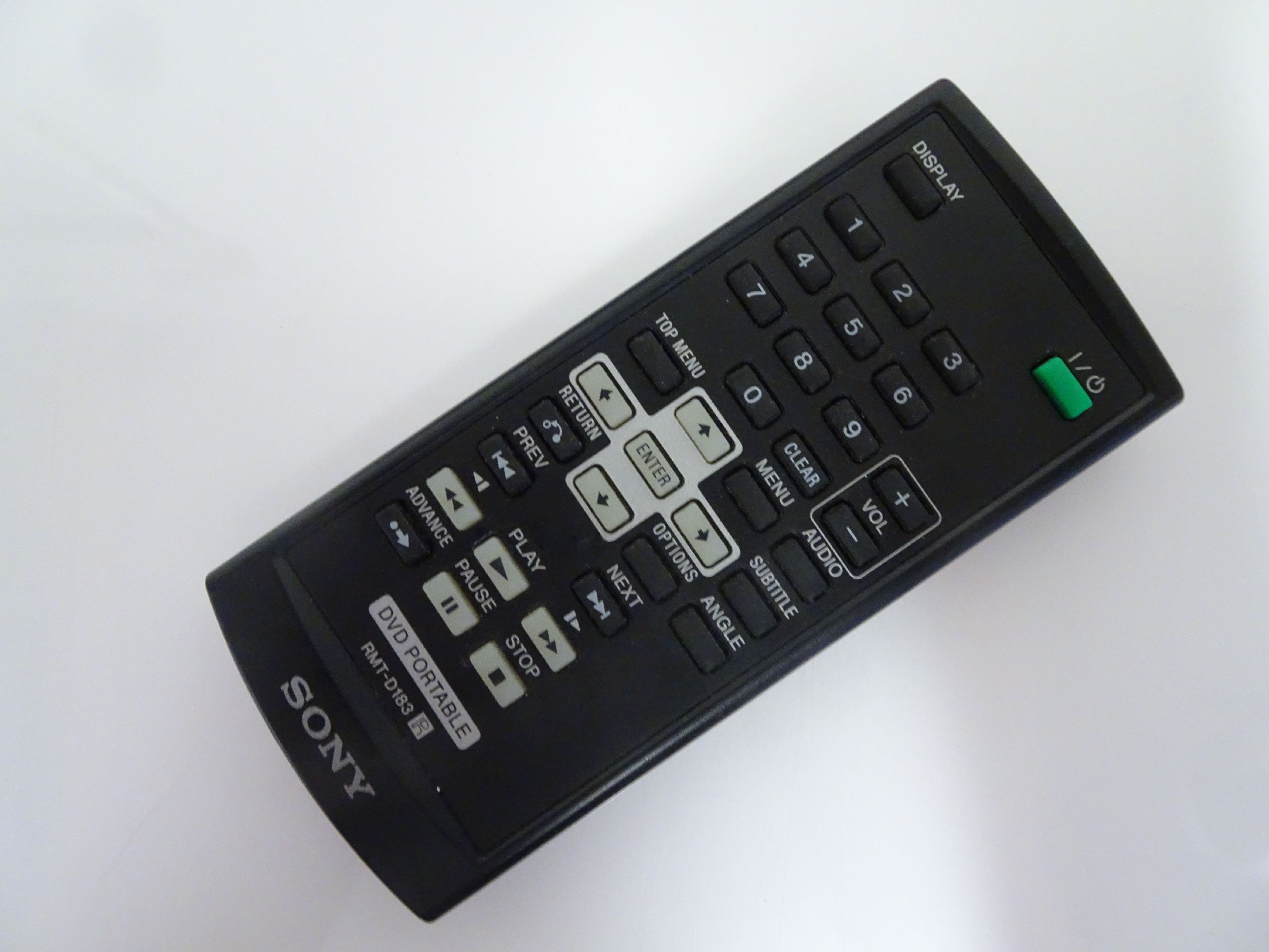 Sony Portable DVD Player Remote RMTD183 USED