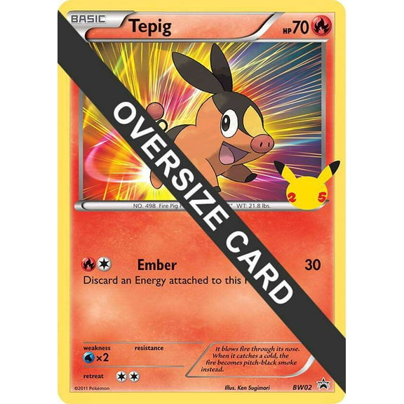 Pokemon Promo Tepig BW02 (Oversized)