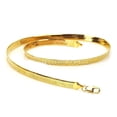 thumbnail image 2 of 18k Gold Plated Herringbone Link Chain Necklace 7 mm 19.6", 2 of 2