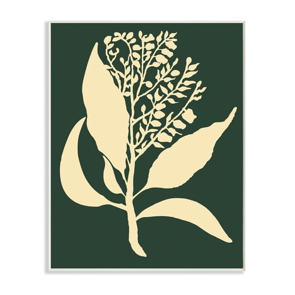 Stupell Industries Plant Silhouette Green Yellow Design Wall Plaque by The Saturday Evening Post, 10" x 15", Wall Plaque