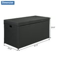 thumbnail image 4 of Zimtown 132 Gallon Deck Box, Wicker Rattan Storage Box for Patio Garden Yard Indoor & Outdoor, 4 of 10