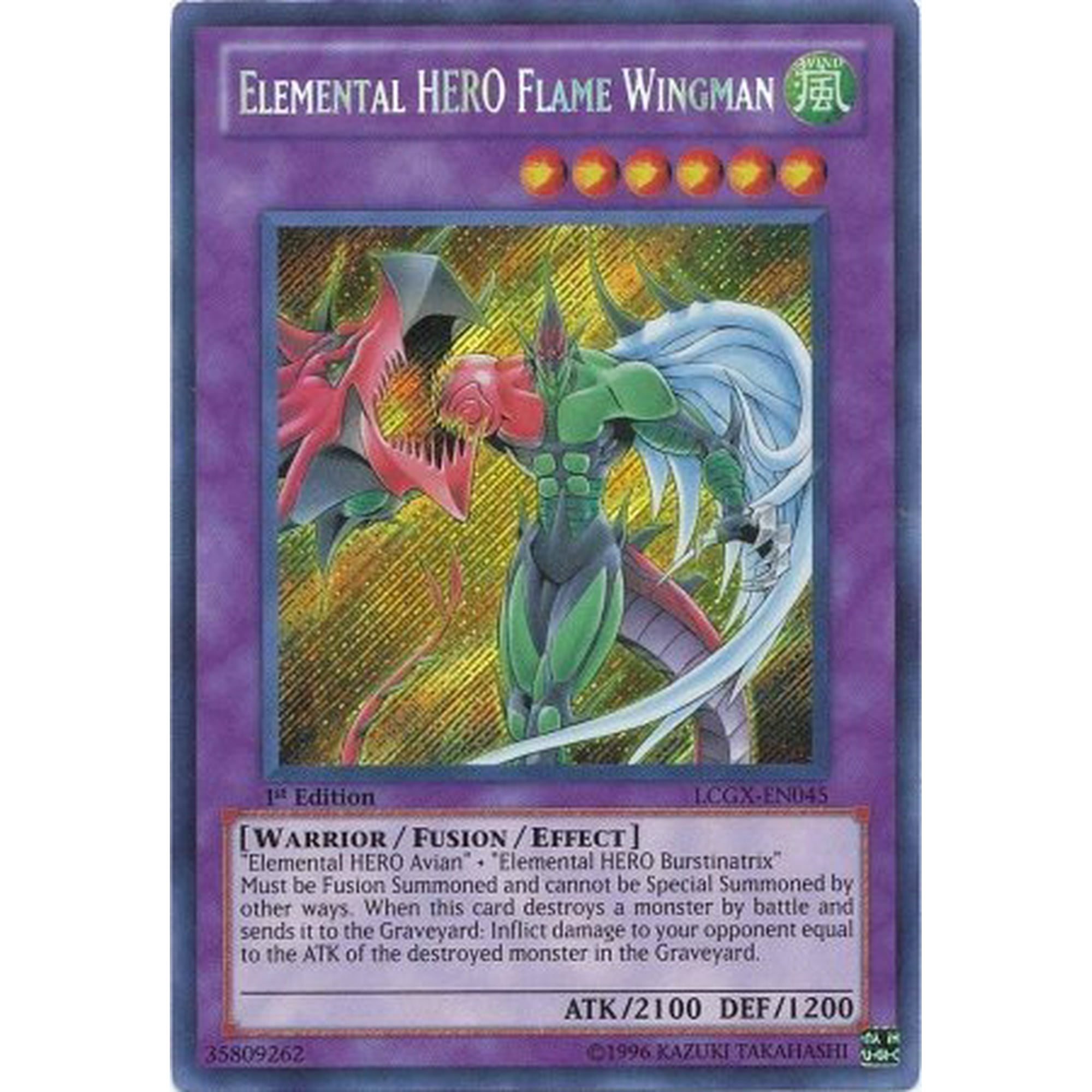Yu Gi Oh Elemental Hero Flame Wingman Lcgx En045 Legendary Collection 2 1st Edition Secret Rare Walmart Canada