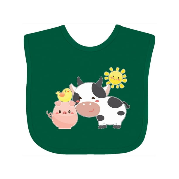 Fun Farm Animals- cow, pig, chick Baby Bib - Walmart.com - Walmart.com