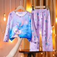 thumbnail image 1 of Conjunto de Pijamas para niños, ropa de dormir para el hogar con dibujos de unicornios, Frozen, Elsa, Mickey, novedad, 1 of 4