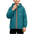 thumbnail image 2 of Mifsaly Kids Boys Girls Lightweight Windbreaker Full Zip Hooded Jacket Water Resistant Casual Outdoor Hiking Raincoat with Pockets, 2 of 9