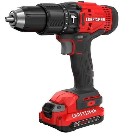 Craftsman 20V MAX 20 volt Brushed Cordless Compact Hammer Drill/Driver 1/2 in. Kit 1500 rpm 255 - Case Of: 1