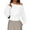 White, variant on PRETTYGARDEN Women Off The Shoulder Sweater Fall Trendy Long Batwing Sleeve Knit Pullover Going Out Tops Winter Clothing