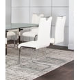 thumbnail image 6 of Doral White Faux Leather Dining Chairs w Chrome Cantilever Base Set of 2, 6 of 6