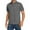 Dark Gray, variant on KIHOUT Men's Slim Fit Turndown Collar Shirts Casual Stylish Soild Color Short Sleeve Tops Athletic Sports Blouses