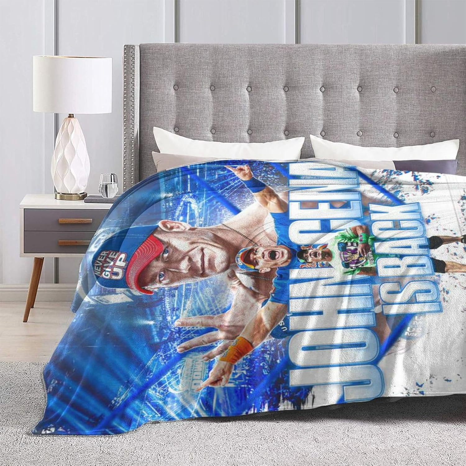 Ultra-Soft Anti-Pilling Lightweight Warm Blanket John Cena Blanket Cozy Blankets Decor for Couch Bed Sofa Bedroom Home 50x40 in