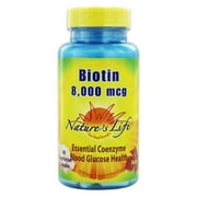 Nature's Life - Biotin Essential Coenzyme 8000 mcg. - 60 Vegetarian Capsules