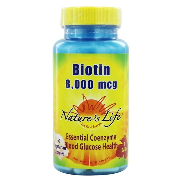 Nature's Life Biotin Essential Coenzyme 8000 mcg. 60 Vegetarian