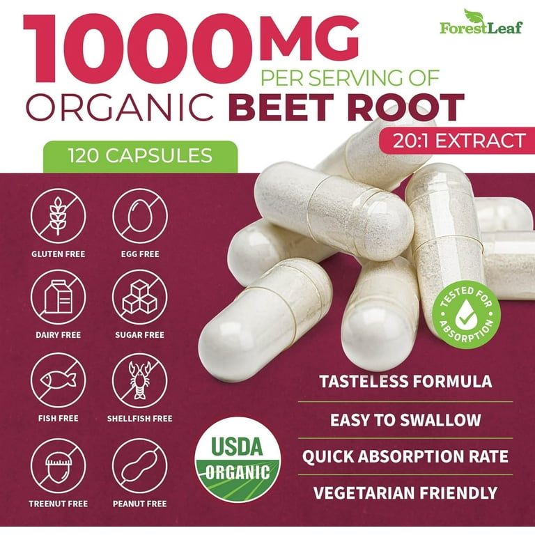 Forest Leaf Organic Beet Root Supplement with Ginger & Grape