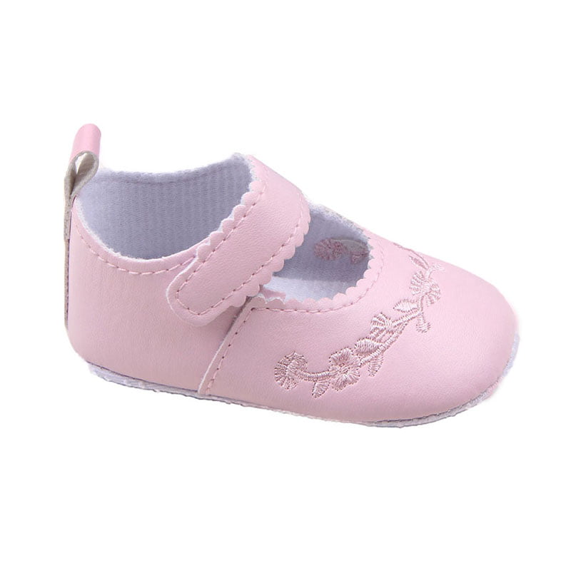Newborn Baby Girls PU Leather Princess Crib Shoes Infant Soft First ...