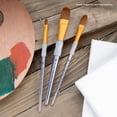 thumbnail image 2 of RCC 245 | Crafter's Choice™ 3pc Brown Taklon Variety Brush Set, 2 of 8