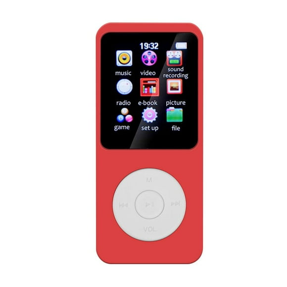 Peggybuy 1.8 inch Color Screen Recorder with Speaker MP3 MP4 Music Player Walkman (Red)