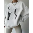 thumbnail image 5 of Women's Spring Autumn Loose Sweatshirt Long Sleeve Pattern Print Crewneck Pullover, 5 of 9