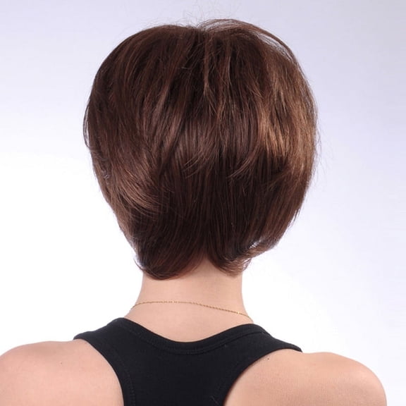 DOPI Headband Wigs Natural Short Wigs for Women Human Hair Wig Short Hair Wig