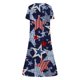 thumbnail image 5 of Puntoco Vestido De Manga Corta Con Cuello En V, Vestido Largo Estampado Con Cuello En V Y Manga Corta Para Mujer Azul Xl, 5 of 5