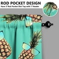 thumbnail image 4 of Golden Pineapple Pattern Kitchen Curtains Tier and Valance Set, Hawaiian Tropical Fruit Print Drapes, Sunshine Summer Aesthetic Curtains for Kitchen or Breakfast Nook, 4 of 5