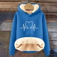 thumbnail image 5 of QASIEATN Fall Coats for Graceful Women Fashion, Hoodies Pullover Sweater Fuzzy Fleece Sweatshirt Oversized Drawstring Hoodie Cozy Warm Hoodie, Womens Winter Tops, 5 of 6