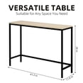 thumbnail image 4 of Ktaxon Modern Console Table, 41.3" Narrow Sofa Table TV Stand with Sturdy Metal Frame in Entryway, Living Room, Hallway, Bedroom, Hotel, Light Walnut, 4 of 9