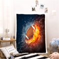 thumbnail image 4 of Football Blanket Soft Cozy Sherpa Water and Fire Sport Throw Blankets Football Gifts for Boys Kids Adult Plush Blanket for Couch Bed Sofa Home Decor(American Football,50"×60"), 4 of 6