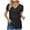 Black, variant on Fesfesfes T Women's Fashion Printed T-shirt 3/4 Sleeves Blouse Round Neck Casual Tops Casual Tops for Women 2XL(US:12)