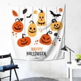 thumbnail image 2 of YFYANG Halloween Spooky Pumpkin Graffiti Tapestry, Bedroom Dormitory Living Room Decoration Tapestrys Wall Hanging , 59 x 59 in, 2 of 9