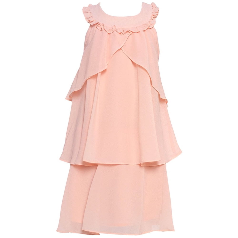 EASTER Rare Editions Little Girls Blush Pink Multi Layered Ruffle