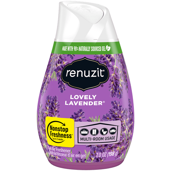 Renuzit Gel Air Freshener, Lovely Lavender, 7 oz, 6 Pack