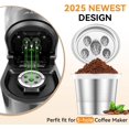 thumbnail image 4 of 2 Pack Reusable K Cups for Keurig & 20pcs Silicone Rings: 2025 Updated My K cup Metal Coffee Filter Refillable Coffee Pods with 5 Holes - for K Supreme/K Slim/K-Duo Gen2/K-Brew Chill, 4 of 8