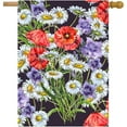 thumbnail image 2 of Spring Watercolor Wildflowers Garden Yard Flag 28 x 40 Inch, Daisy and Poppies Flowers Double Sided Outdoor Decorative Welcome flags Banners for Home House Lawn Patio, 2 of 3