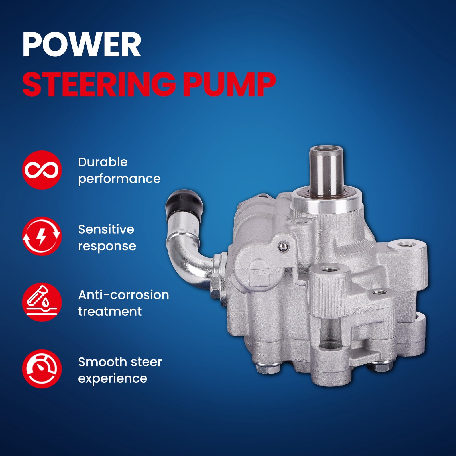 MOCA AUTOPARTS Power Steering Pump Fit for 2005-2010 Chrysler 300 2.7L 3.5L & 2006-2010 Dodge Charger 2.7L 3.5L & 2005-2008 Dodge Magnum 2.7L 3.5L