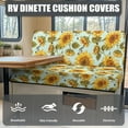thumbnail image 4 of Uorisanigo RV Cushion Covers Stretch Camper Cushions Covers Dinette Booth Seats - Washable Musical Sunflowers Camper Sofa Cover Furniture Protectors for RV Car Bench, 4 of 7
