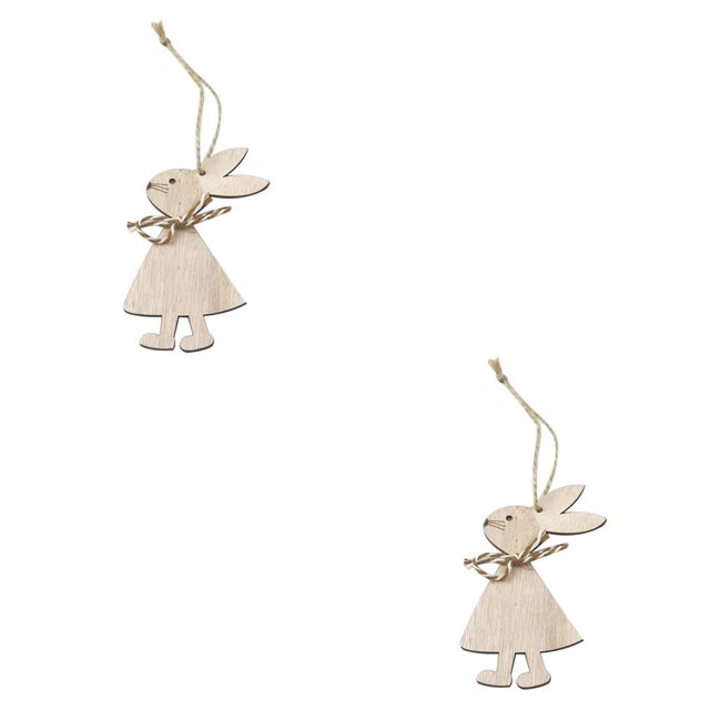 Yuarrent 12 piezas de adornos de conejos de Pascua, artesanía de Simple, colgante de conejito, decoración de Festival para interiores y Tipo 1 2Conjunto
