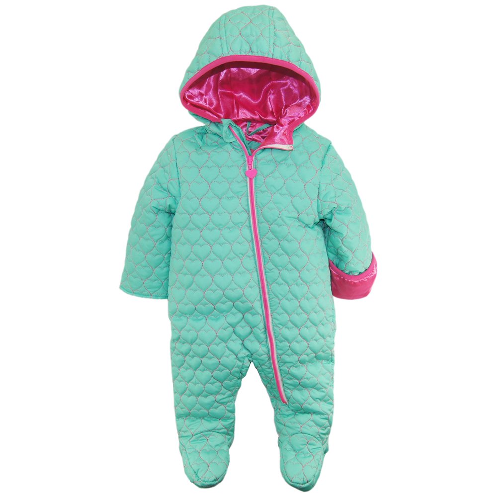 WIPPETTE KIDS Wippette Baby Girls Heart Quilted Jacket Puffer Snowsuit