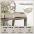 thumbnail image 6 of Dycanpo 26.5''H Counter Height Bar Stools Set of 4, Boho-Style Rattan Chairs - Yellowish Slate Grey, 6 of 7
