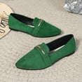 thumbnail image 5 of HEWUQI Pointed Toe Loafers for Womens Work Business Non Slip Casual Dress Shoes Comfortable Slip on Flats for Driving Travel Everyday Green Size 9, 5 of 6