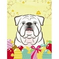 thumbnail image 1 of Drapeau de Chasse aux Ufs de Pâques Bouledogue Anglais Blanc Jardin, 1 of 1