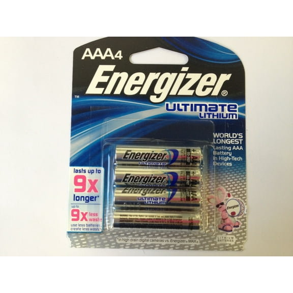 Energizer L92 AAA Lithium Batteries 1.5V - Retail Packaging - 4 Pack   FREE SHIPPING!