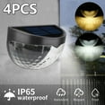thumbnail image 1 of Solar Fence Post Lights Wall Mount Decorative Deck Lighting  Warm Light  4 Packs, 1 of 11
