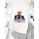 thumbnail image 2 of Camisetas de manga corta con estampado para niñas y niñas, de algodón, cómodas para uso diario, playera simple de veranoWomen'S Casual Crew Neck T-Shirt, Polyester Blend with Medium Stretch, Knit Fa, 2 of 7