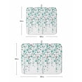 thumbnail image 7 of Dish Drying Mat for Kitchen Counter Teal Turquoise Grey Floral Drying Pad Absorbent Drying Mats for Countertops Sinks Draining Racks Spring Flowers Reversible Drainer Kitchen Accessories 18x24 Inch, 7 of 7