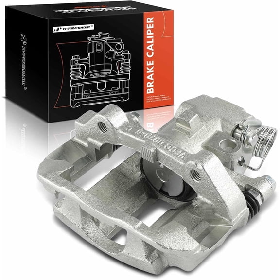 A-Premium Disc Brake Caliper Assembly with Bracket Compatible with Select Ford, Lincoln and Mercury Models - Mustang, Taurus, Thunderbird, Continental, Mark VII, Cougar, Sable - Rear Pasenger Side