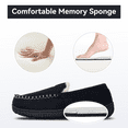 thumbnail image 4 of Mens Slippers Memory Foam Moccasin Slippers Indoor Outdoor House Slippers Non-slip Rubber Sole Black 11, 4 of 4